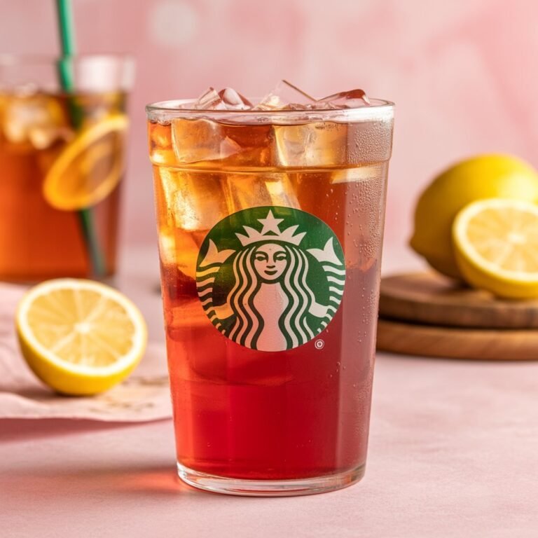 Passion Tango Tea Lemonade, vivid magenta drink with ice