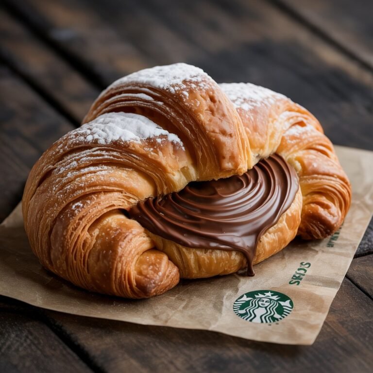 Flaky chocolate croissant revealing rich chocolate batons
