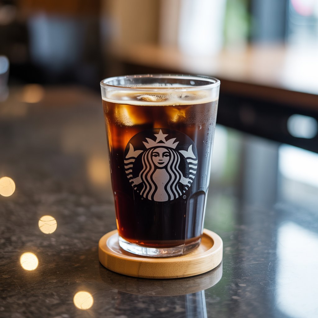 Cold Brew served over ice in clear cup showing deep coffee color