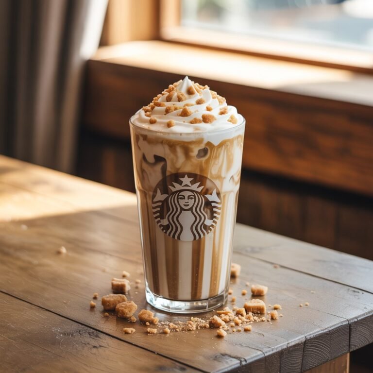 Iced Sugar Cookie Almondmilk Latte with festive sprinkles