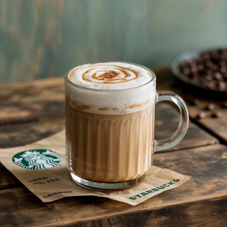 London Fog Latte with silky milk layer and Earl Grey aroma