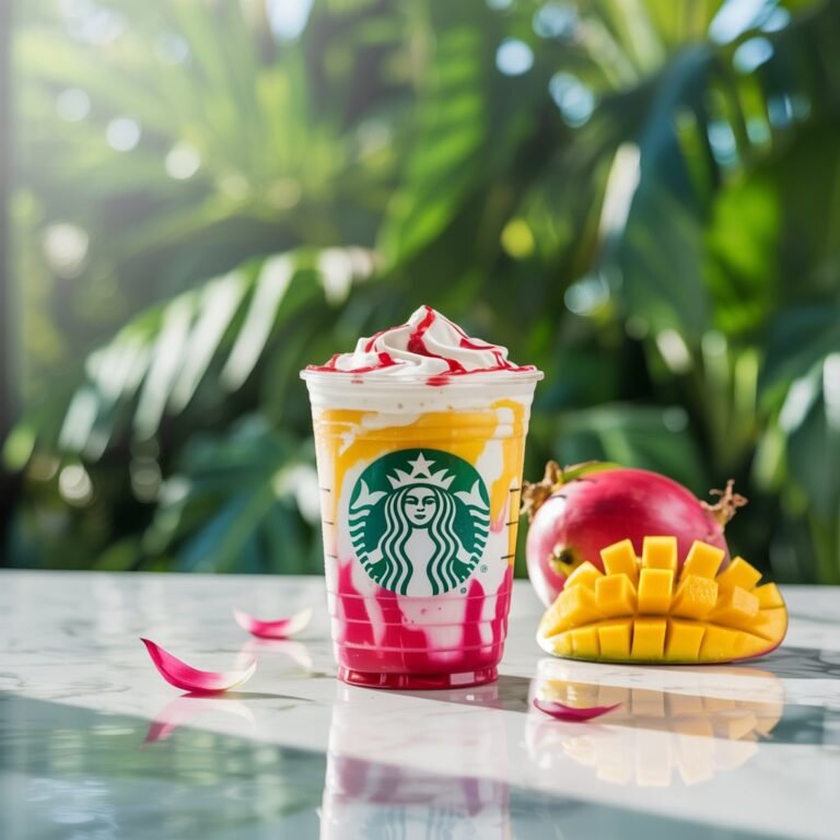 Paradise Drink with coconutmilk and pineapple chunks, pale yellow hue